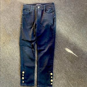 Zara stretchy black Jeggings with accents